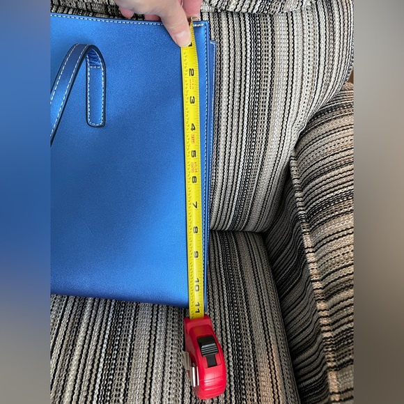 Electric blue leather tote bag! - Picture 8 of 9